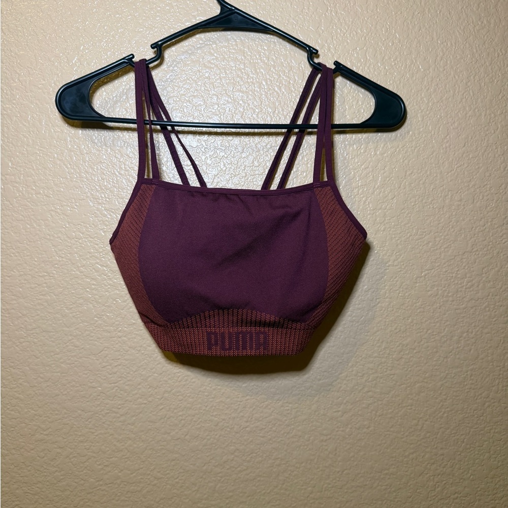 Puma Women's Dark Red Sports Bra